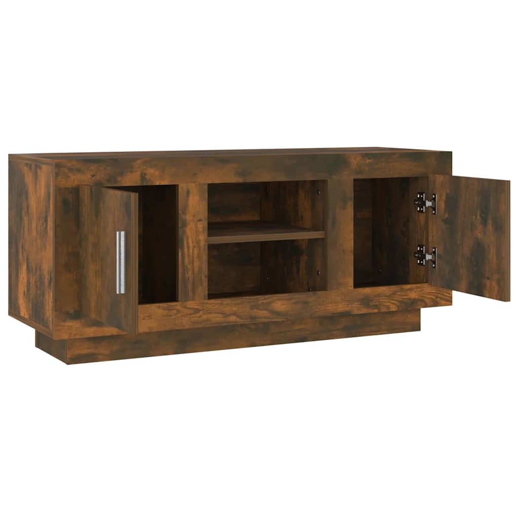 füstös tölgy színű szerelt fa TV-szekrény 102 x 35 x 45 cm