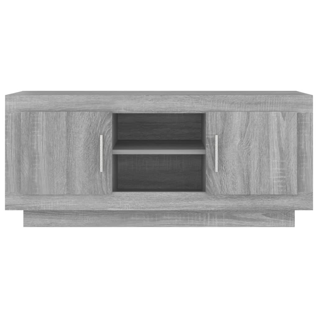 szürke sonoma színű szerelt fa TV-szekrény 102x35x45 cm