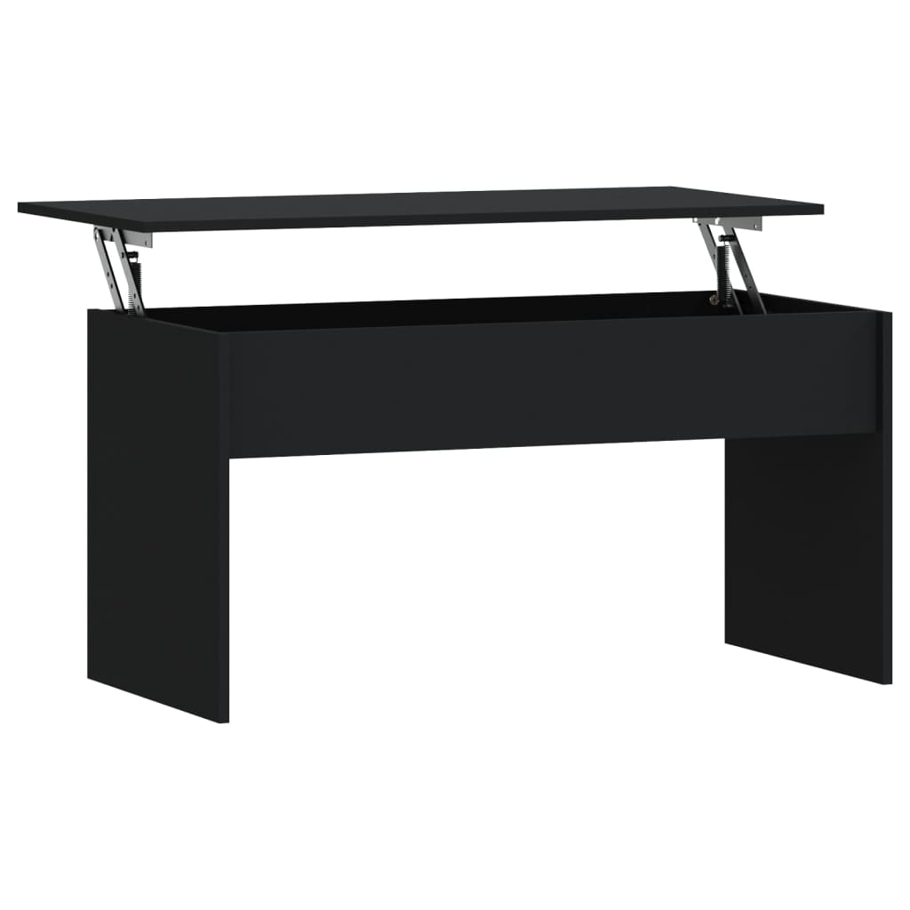 fekete szerelt fa dohányzóasztal 102 x 50,5 x 52,5 cm
