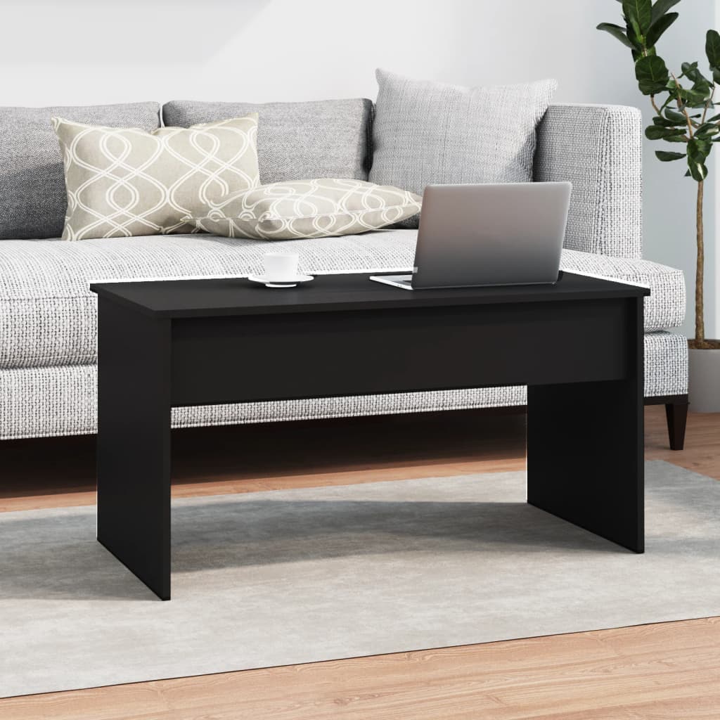 fekete szerelt fa dohányzóasztal 102 x 50,5 x 52,5 cm