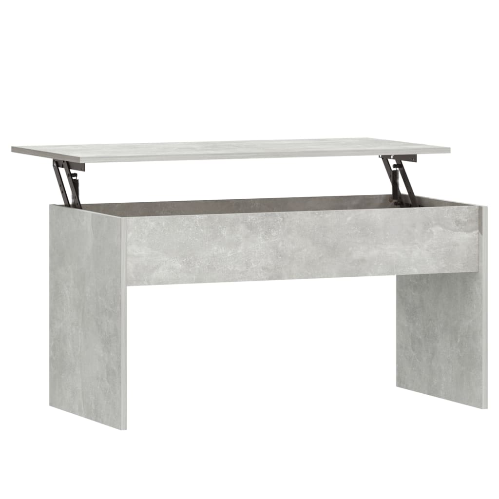 betonszürke szerelt fa dohányzóasztal 102 x 50,5 x 52,5 cm