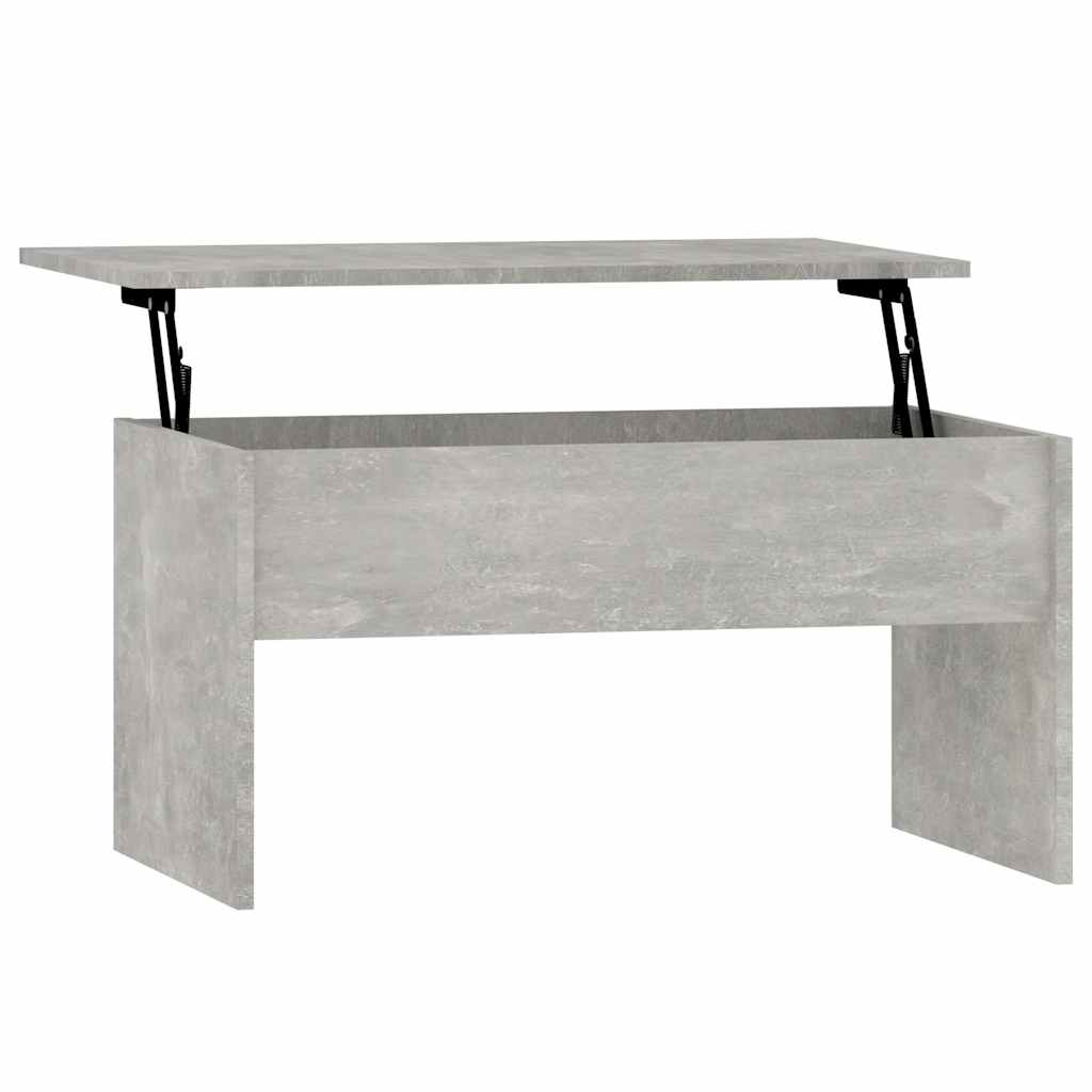 betonszürke szerelt fa dohányzóasztal 80 x 50,5 x 41,5 cm