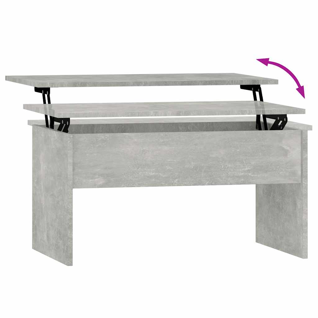 betonszürke szerelt fa dohányzóasztal 80 x 50,5 x 41,5 cm
