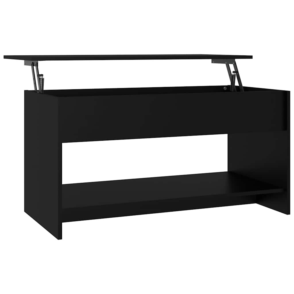 fekete szerelt fa dohányzóasztal 102x50x52,5 cm