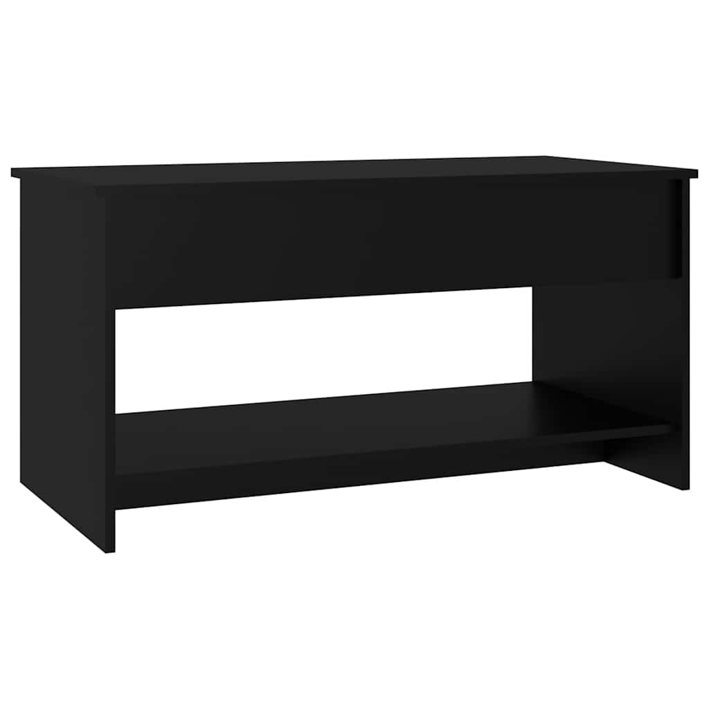 fekete szerelt fa dohányzóasztal 102x50x52,5 cm