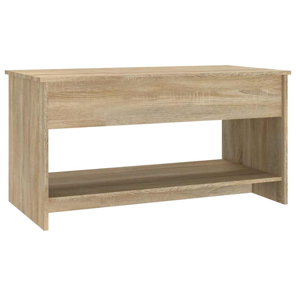 sonoma tölgy színű szerelt fa dohányzóasztal 102x50x52,5 cm
