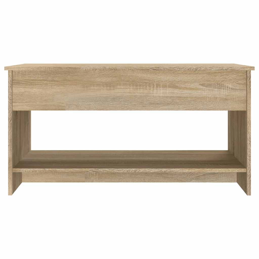 sonoma tölgy színű szerelt fa dohányzóasztal 102x50x52,5 cm