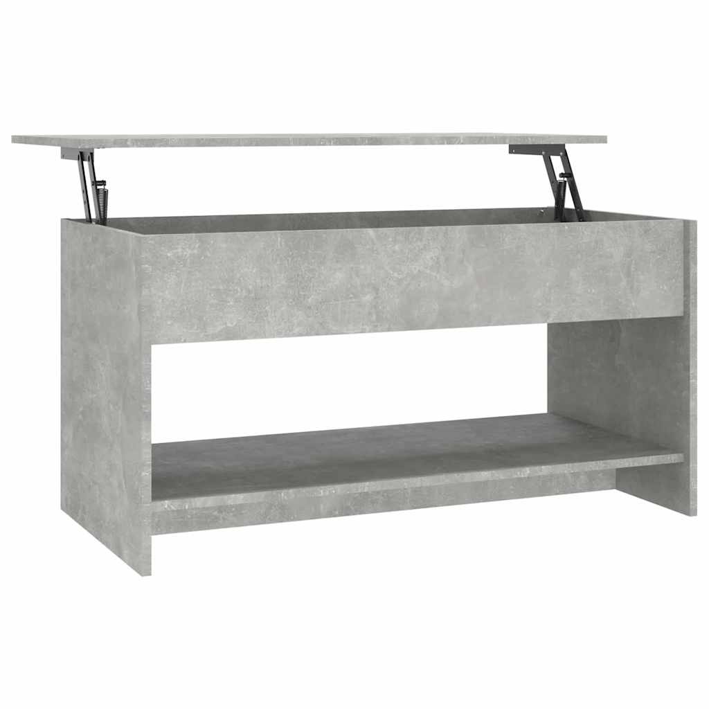 betonszürke szerelt fa dohányzóasztal 102x50x52,5 cm