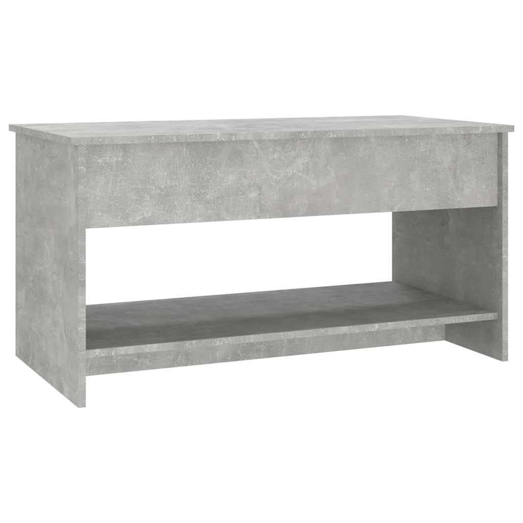 betonszürke szerelt fa dohányzóasztal 102x50x52,5 cm