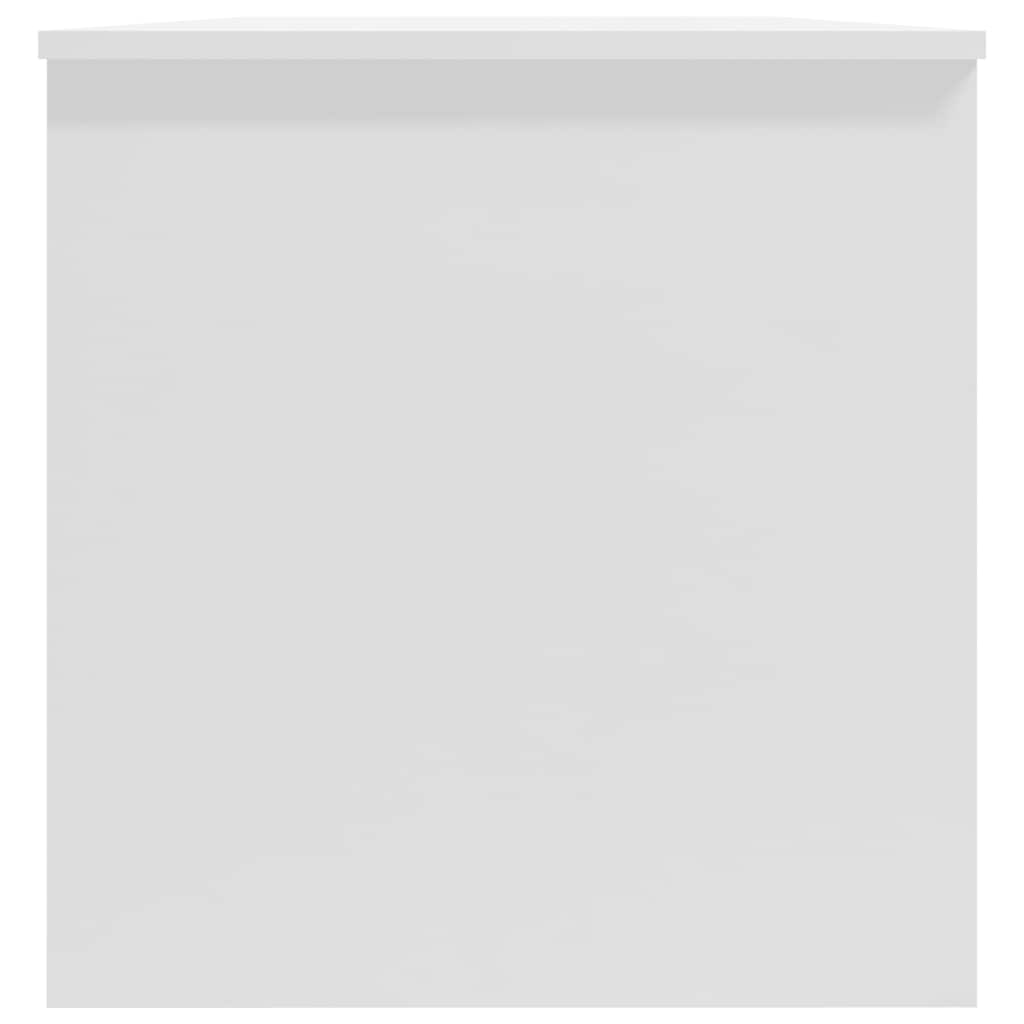 magasfényű fehér szerelt fa dohányzóasztal 102x50x52,5 cm