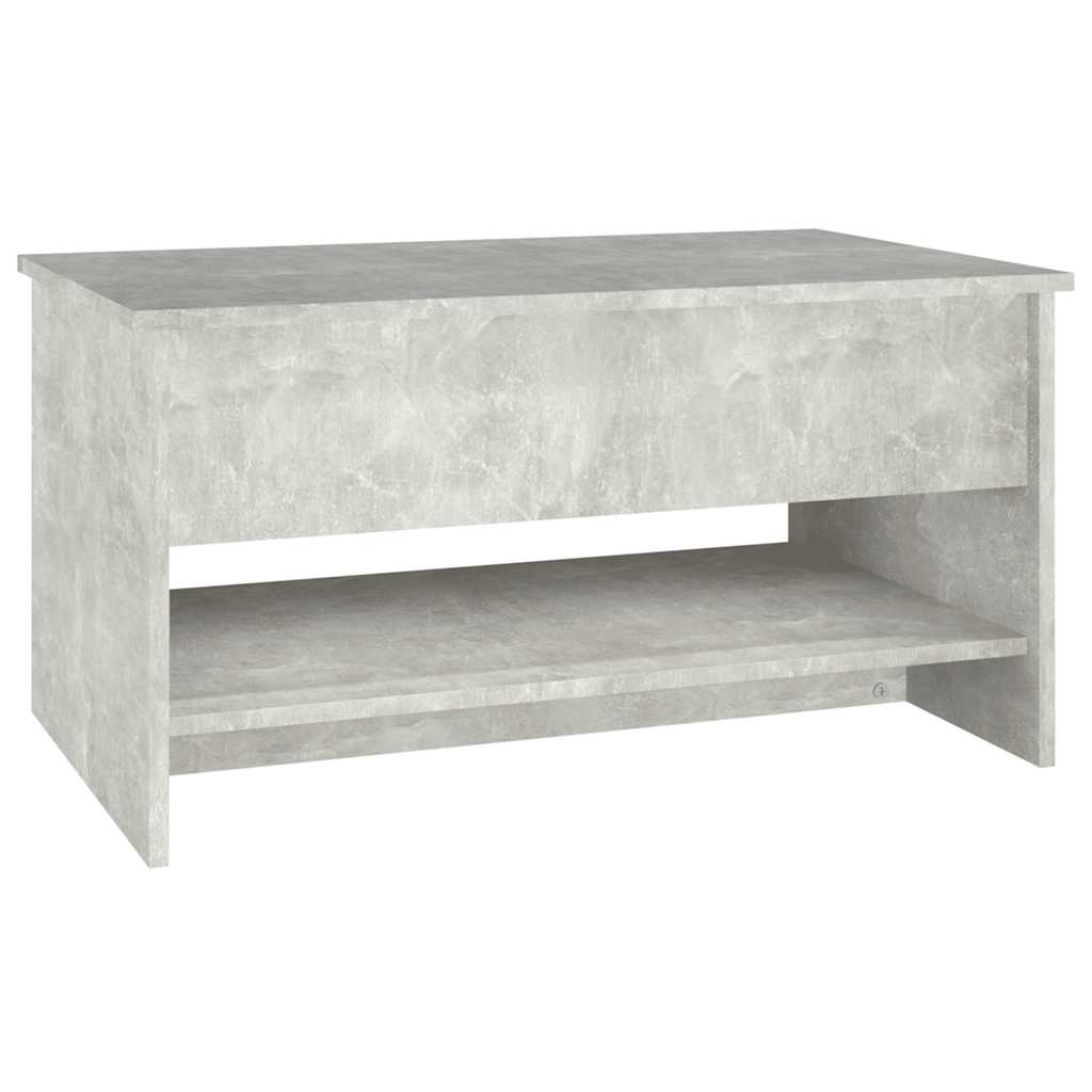 betonszürke szerelt fa dohányzóasztal 80x50x40 cm