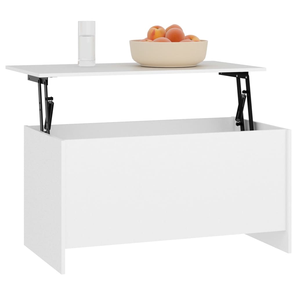 fehér szerelt fa dohányzóasztal 102 x 55,5 x 52,5 cm