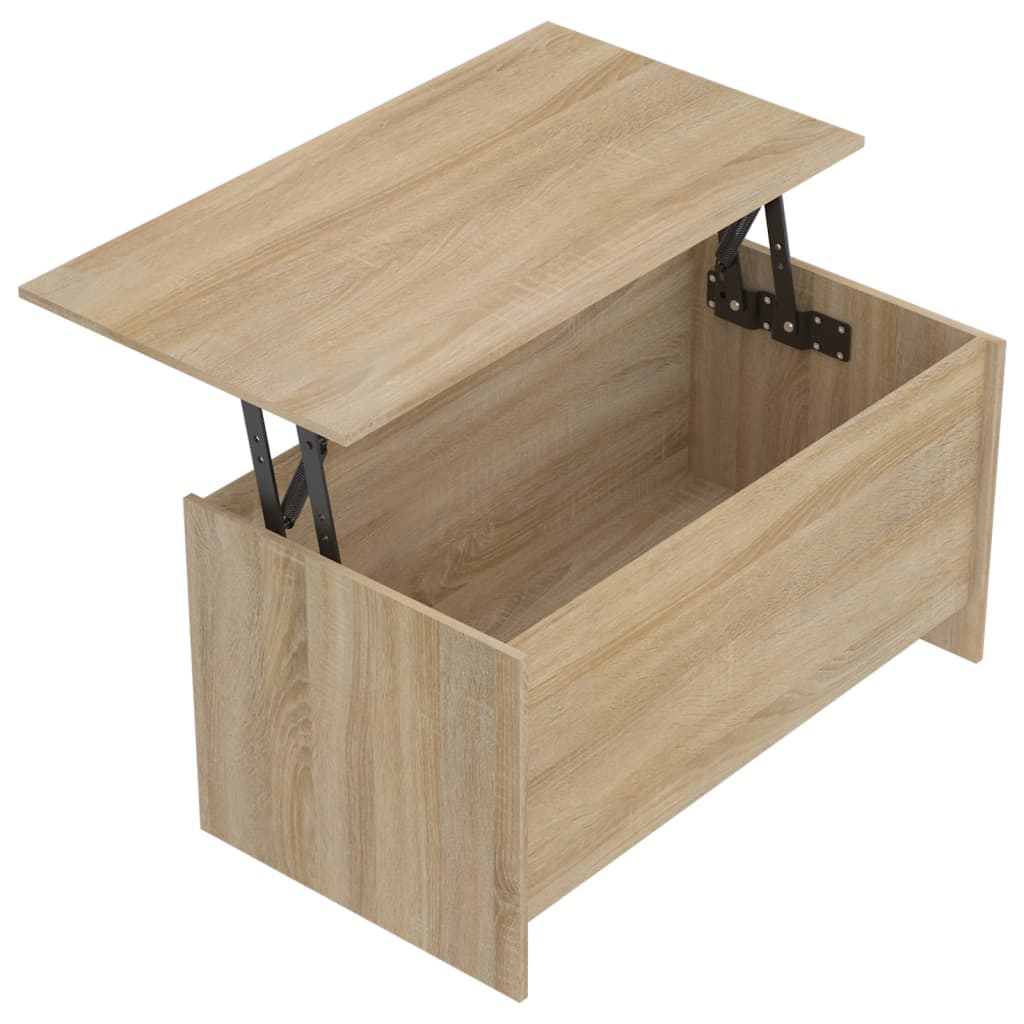 sonoma tölgy színű szerelt fa dohányzóasztal 102x55,5x52,5 cm