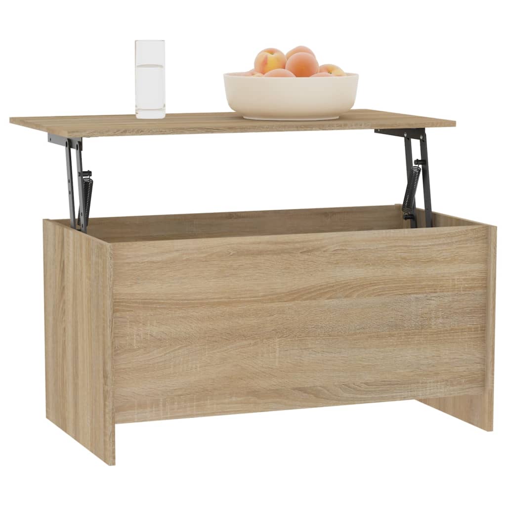 sonoma tölgy színű szerelt fa dohányzóasztal 102x55,5x52,5 cm
