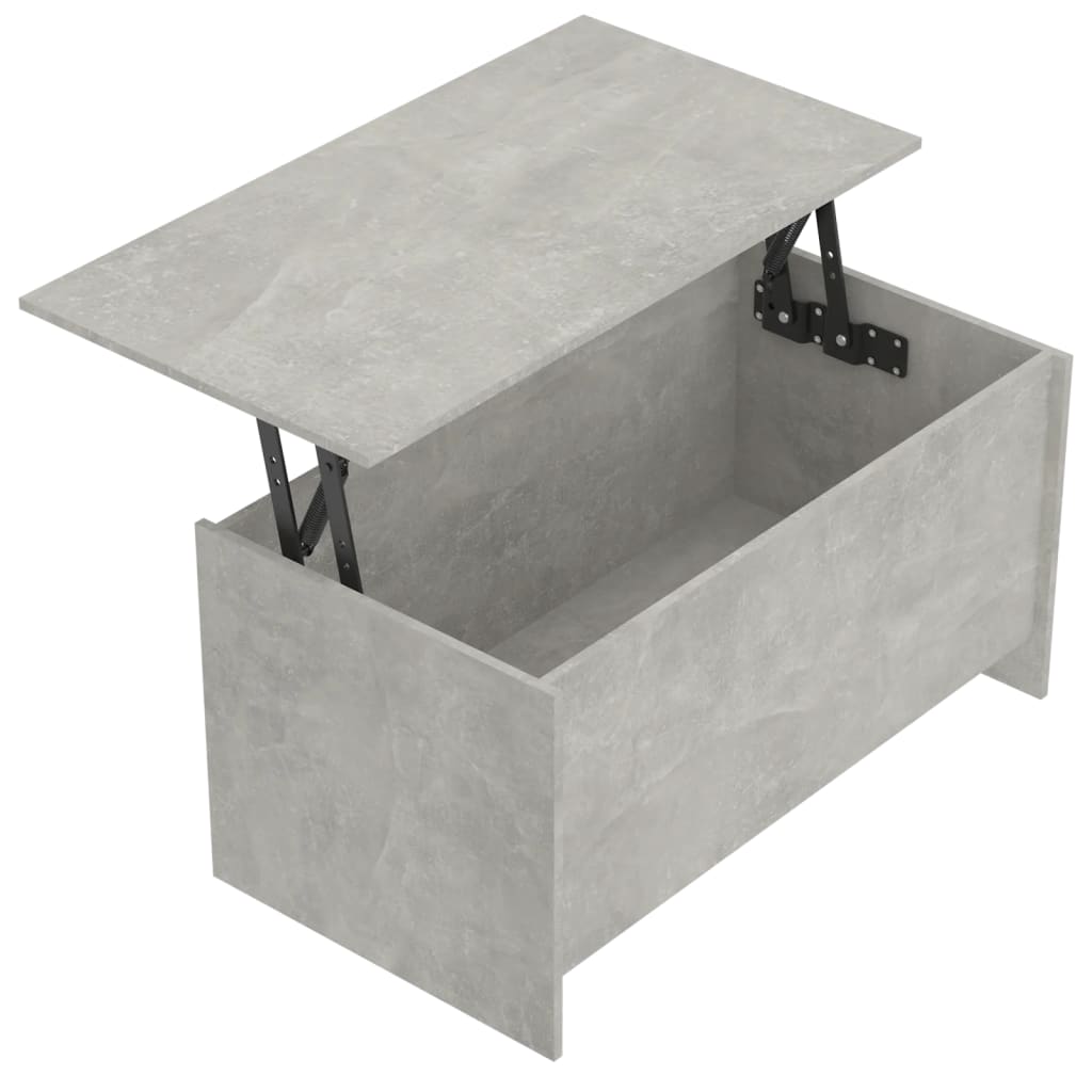 betonszürke szerelt fa dohányzóasztal 102 x 55,5 x 52,5 cm