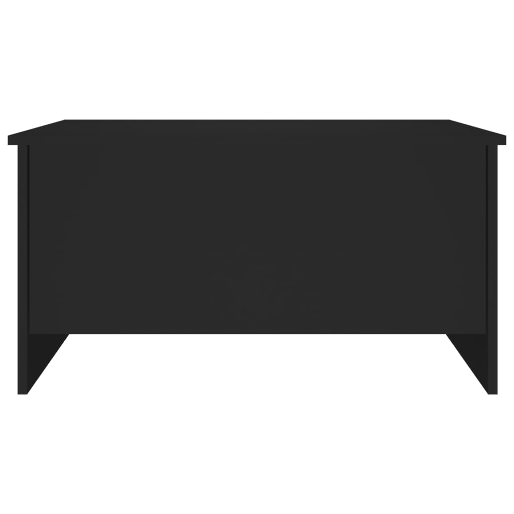 fekete szerelt fa dohányzóasztal 80 x 55,5 x 41,5 cm