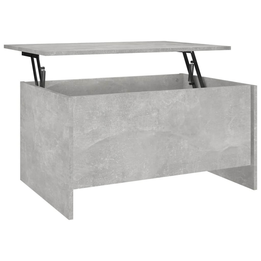 betonszürke szerelt fa dohányzóasztal 80 x 55,5 x 41,5 cm