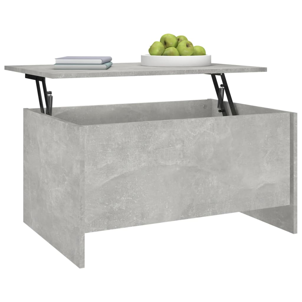 betonszürke szerelt fa dohányzóasztal 80 x 55,5 x 41,5 cm