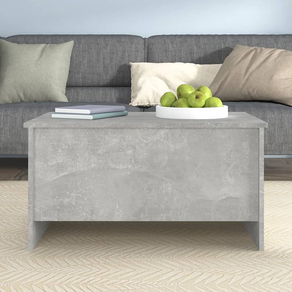 betonszürke szerelt fa dohányzóasztal 80 x 55,5 x 41,5 cm