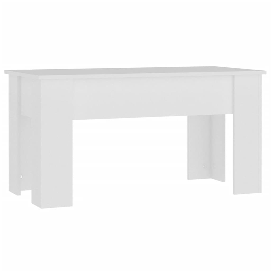 fehér szerelt fa dohányzóasztal 101 x 49 x 52 cm