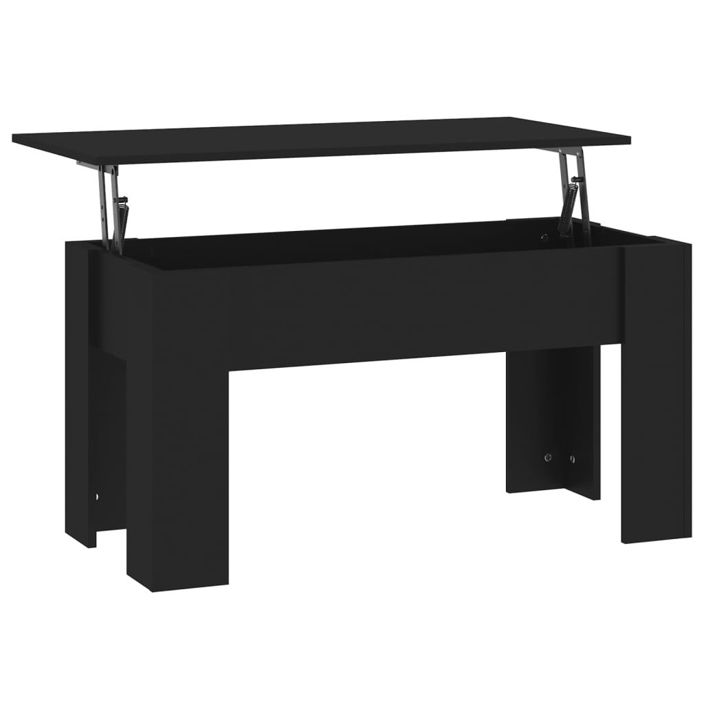 fekete szerelt fa dohányzóasztal 101 x 49 x 52 cm