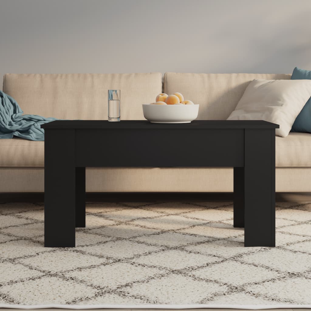 fekete szerelt fa dohányzóasztal 101 x 49 x 52 cm
