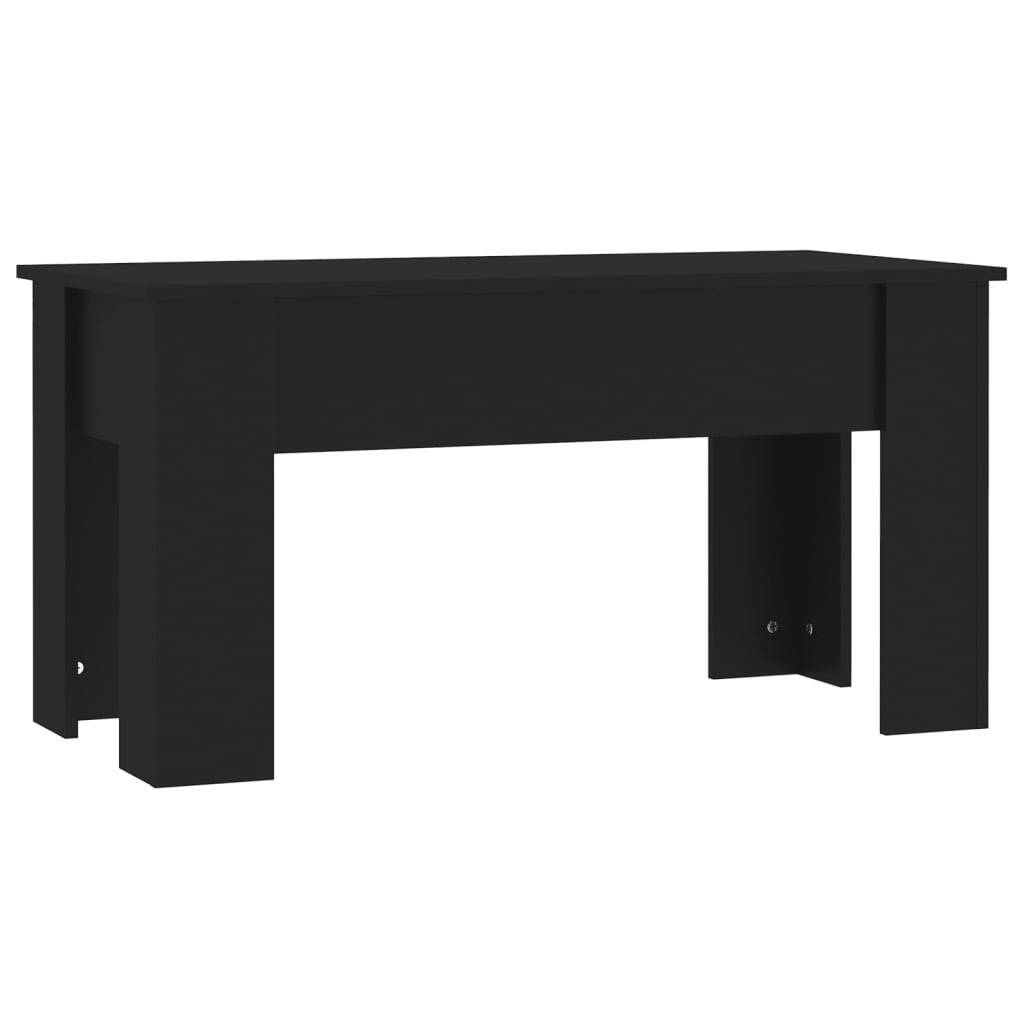 fekete szerelt fa dohányzóasztal 101 x 49 x 52 cm