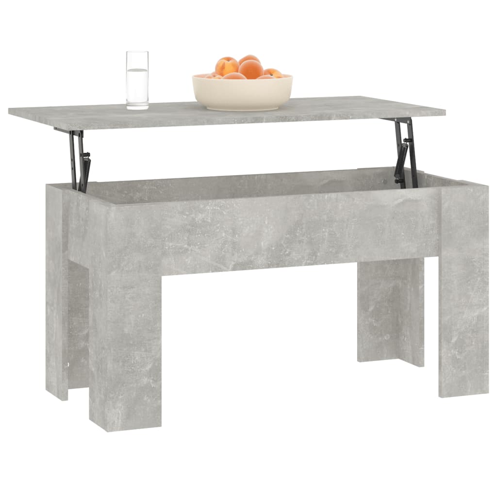 betonszürke szerelt fa dohányzóasztal 101 x 49 x 52 cm