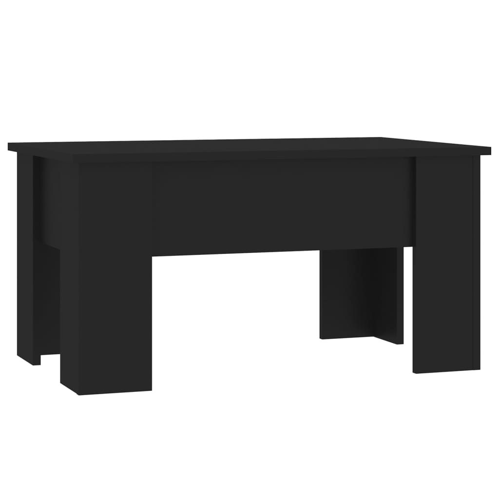 fekete szerelt fa dohányzóasztal 79 x 49 x 41 cm