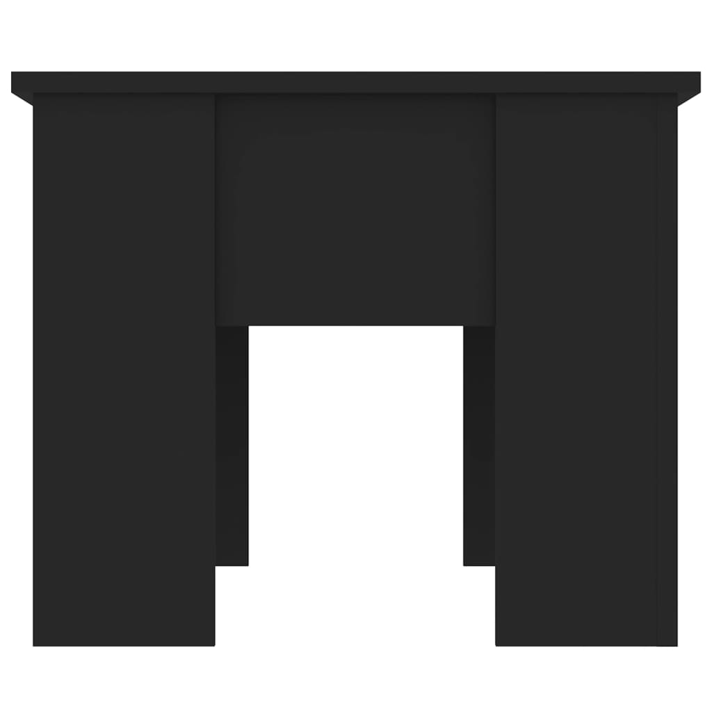 fekete szerelt fa dohányzóasztal 79 x 49 x 41 cm