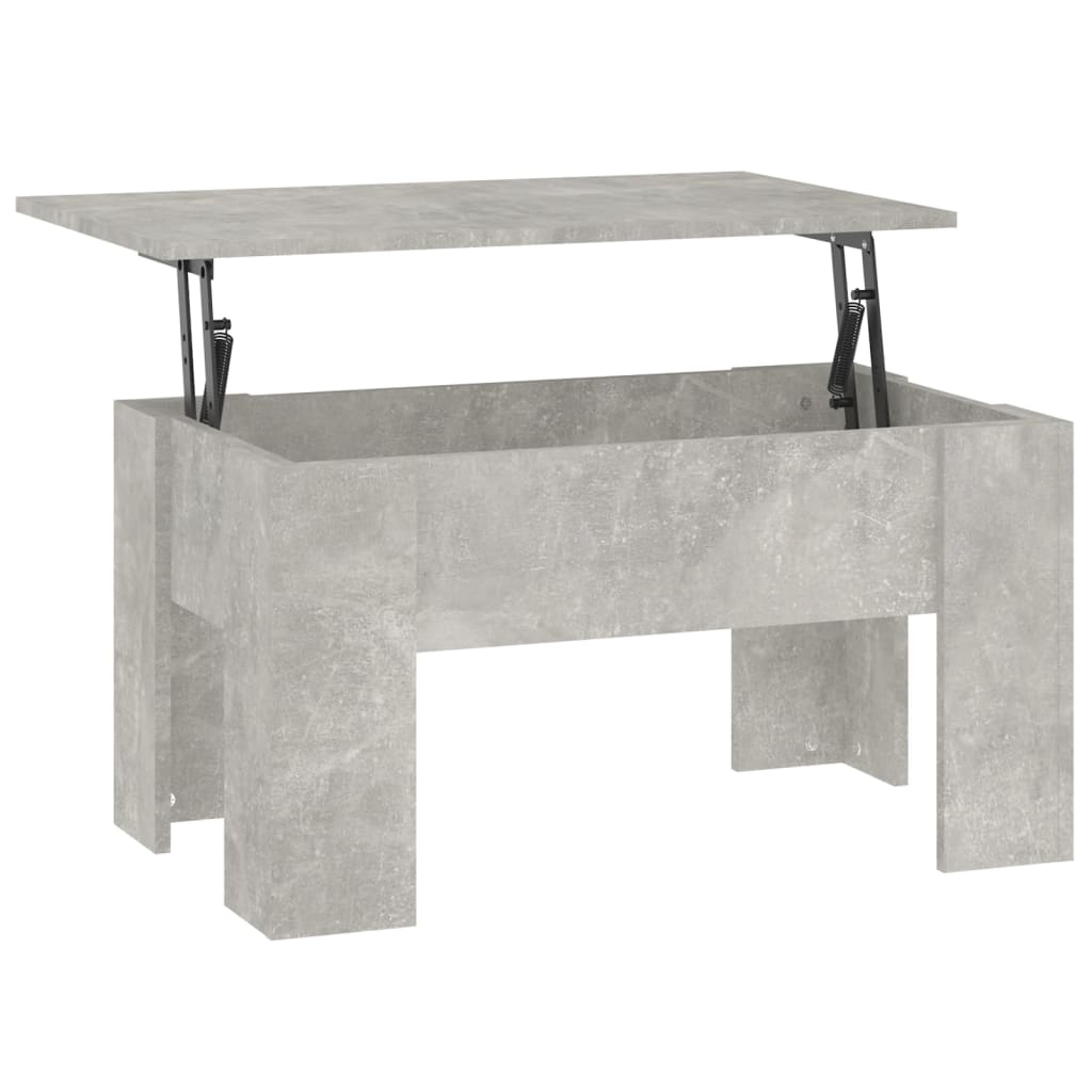 betonszürke szerelt fa dohányzóasztal 79x49x41 cm