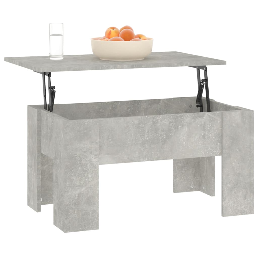 betonszürke szerelt fa dohányzóasztal 79x49x41 cm
