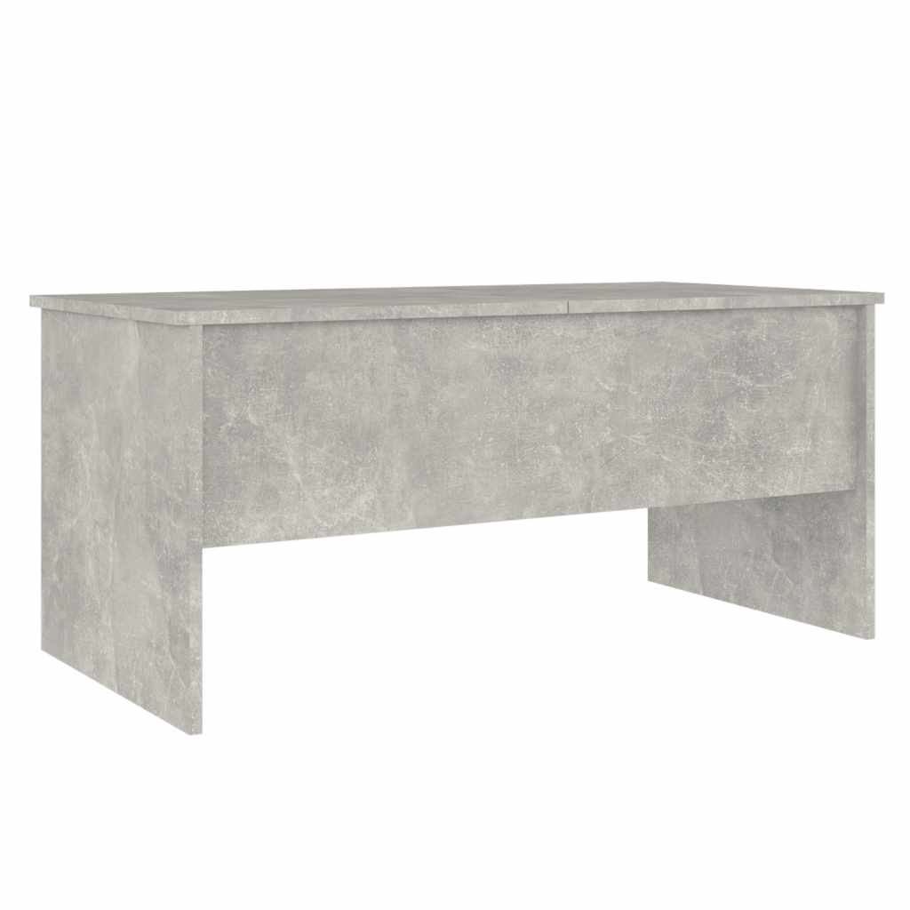 betonszürke szerelt fa dohányzóasztal 102 x 50,5 x 46,5 cm