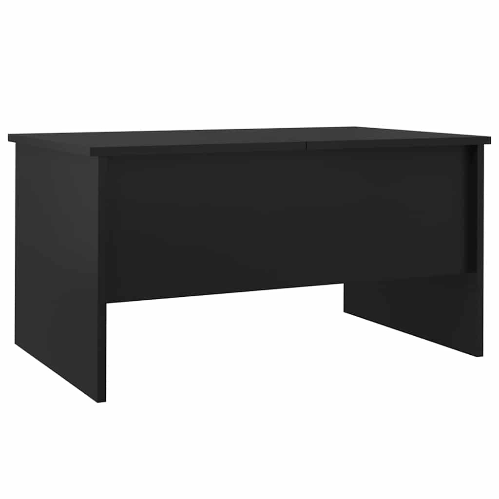 fekete szerelt fa dohányzóasztal 80 x 50 x 42,5 cm