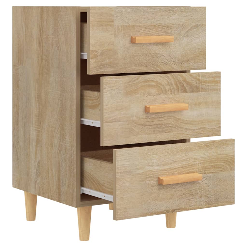 sonoma tölgy színű szerelt fa éjjeliszekrény 40 x 40 x 66 cm