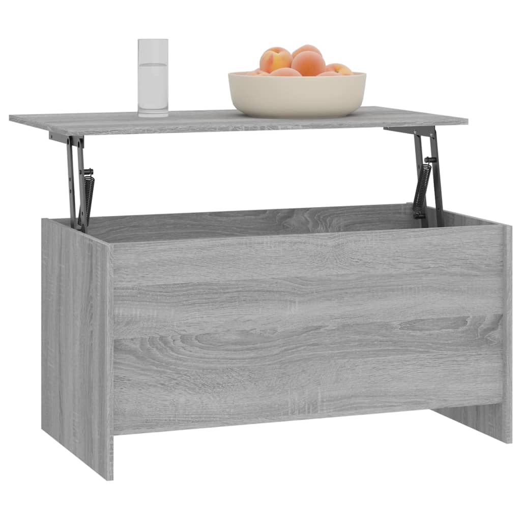 szürke sonoma színű szerelt fa dohányzóasztal 102x55,5x52,5 cm