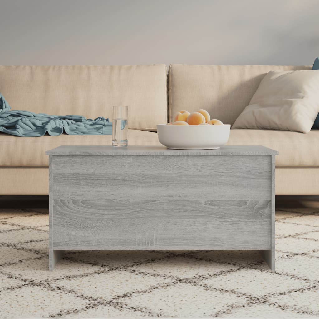 szürke sonoma színű szerelt fa dohányzóasztal 102x55,5x52,5 cm