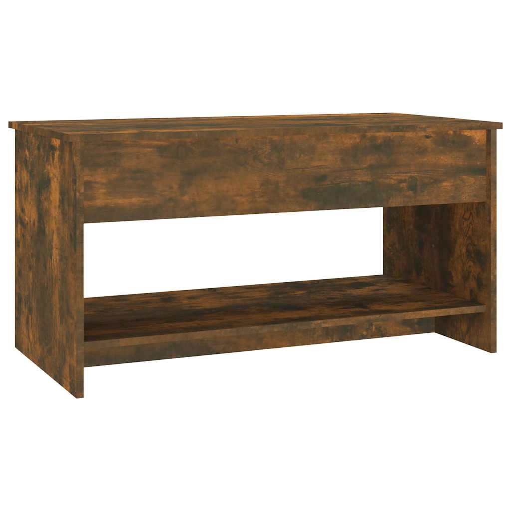 füstös tölgy színű szerelt fa dohányzóasztal 102 x 50 x 52,5 cm