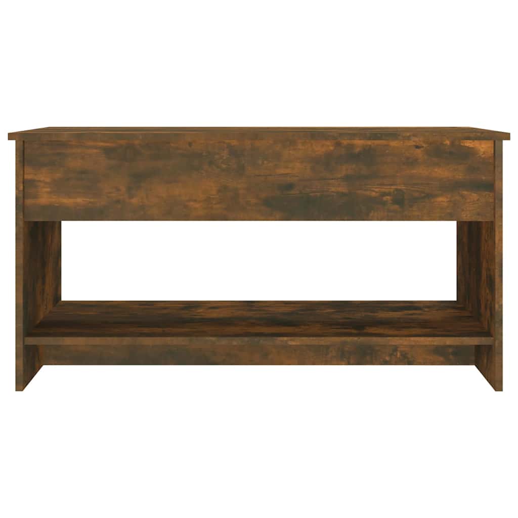 füstös tölgy színű szerelt fa dohányzóasztal 102 x 50 x 52,5 cm