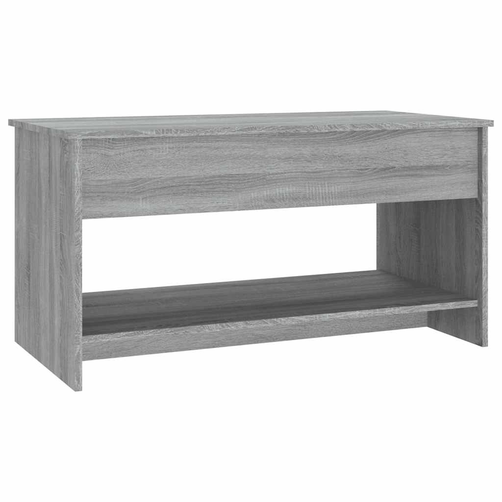 szürke sonoma színű szerelt fa dohányzóasztal 102x50x52,5 cm