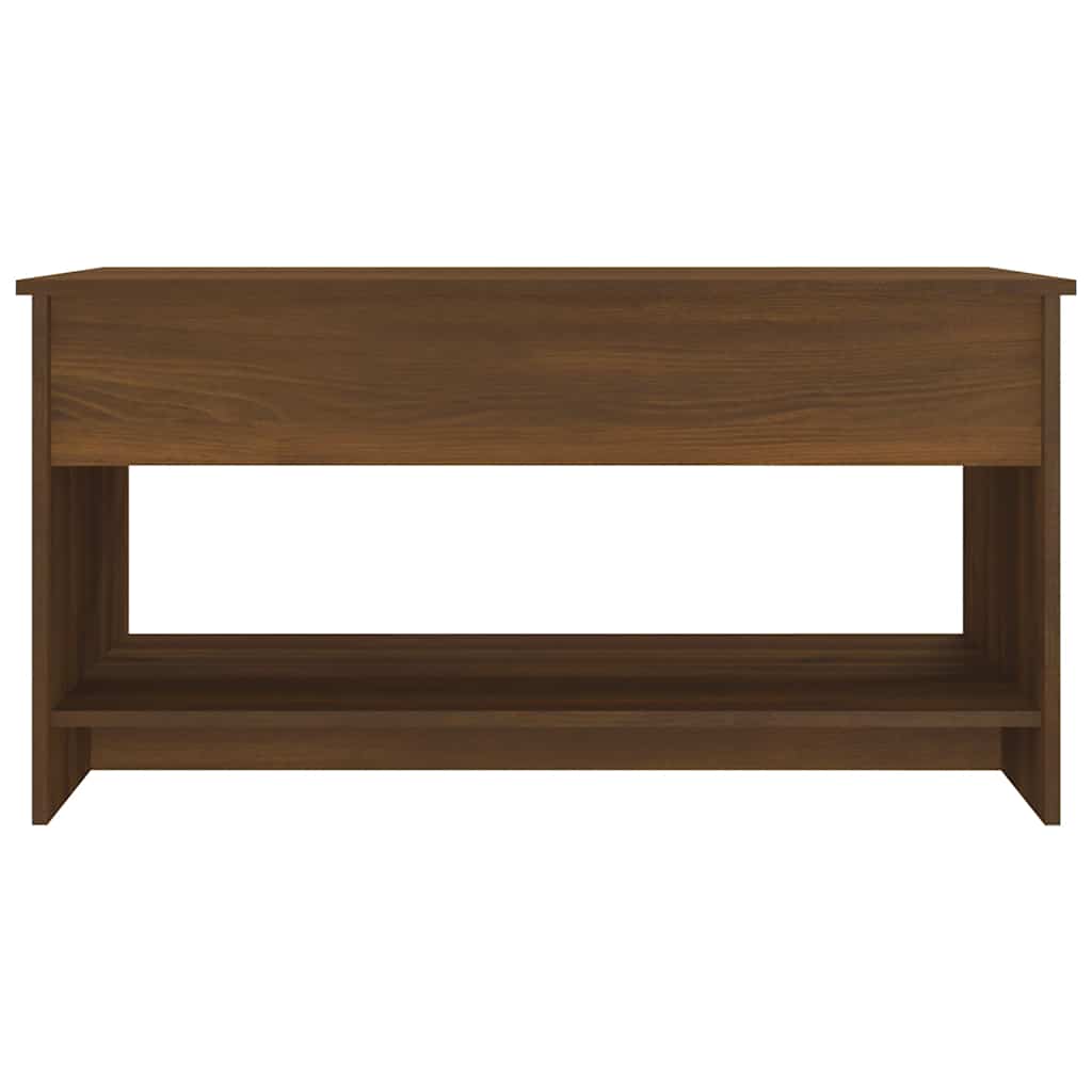 barna tölgy színű szerelt fa dohányzóasztal 102 x 50 x 52,5 cm