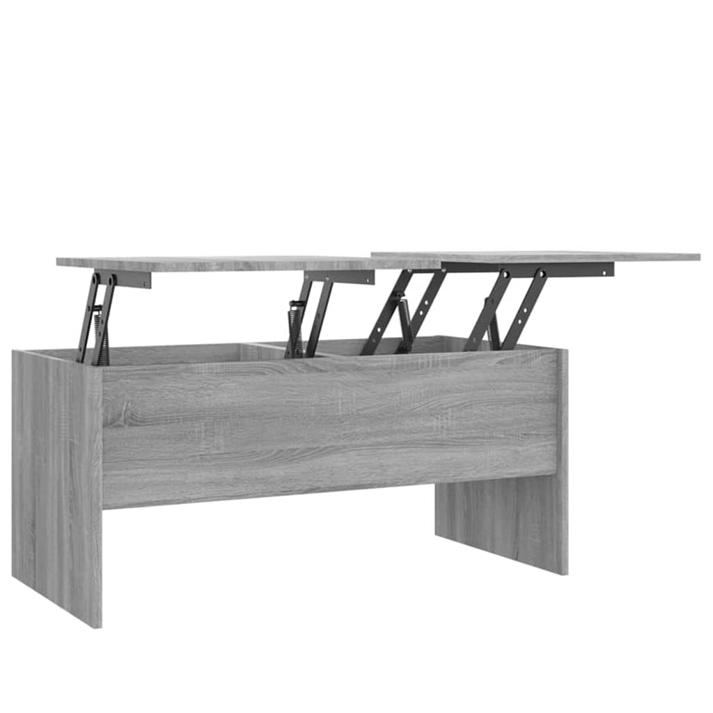 szürke sonoma színű szerelt fa dohányzóasztal 102x50,5x46,5 cm
