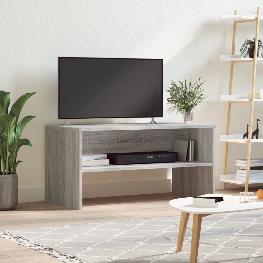 szürke sonoma szerelt fa TV-szekrény 80 x 40 x 40 cm