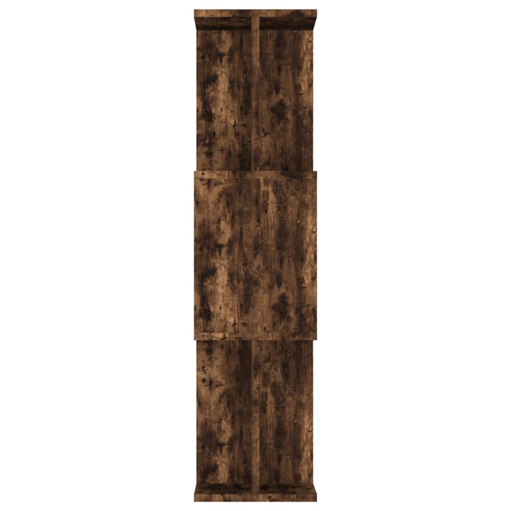 füstös tölgy színű fa könyvszekrény/térelválasztó 80x24x96 cm