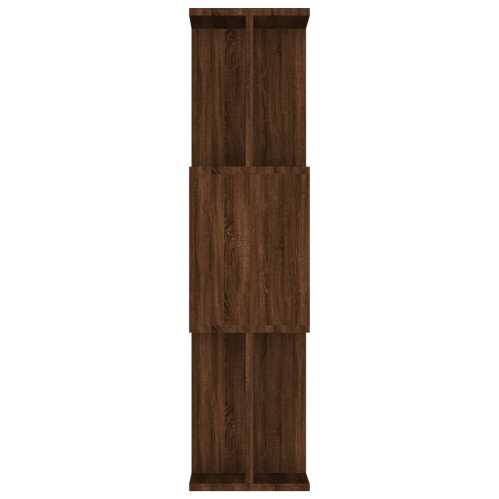 füstös tölgy színű fa könyvszekrény/térelválasztó 80x24x96 cm