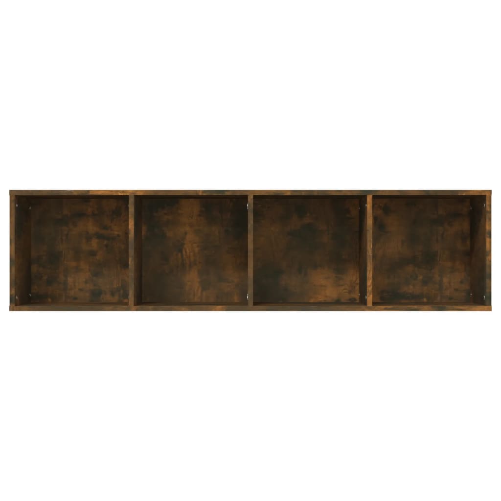 füstös tölgy színű szerelt fa könyv-/TV-szekrény 143x30x36 cm