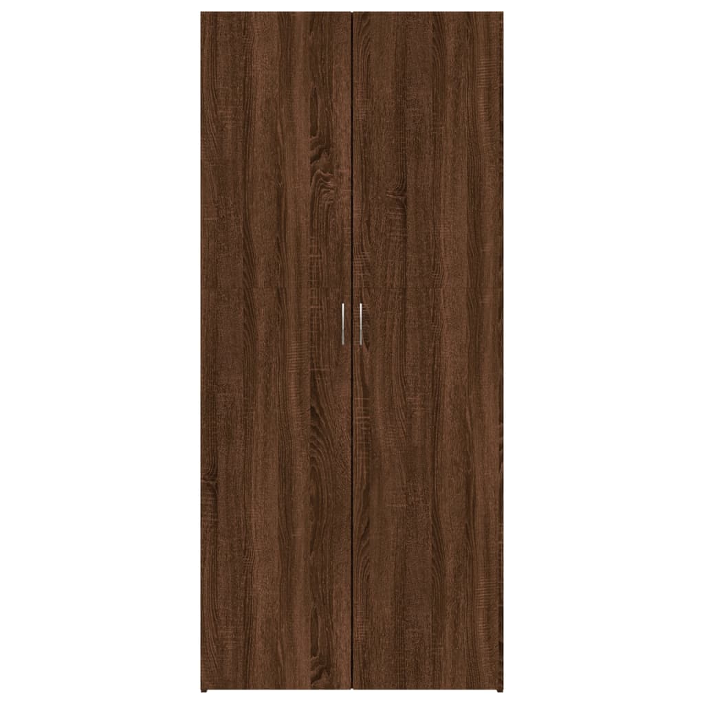 barna tölgyszínű szerelt fa cipősszekrény 80 x 35,5 x 180 cm
