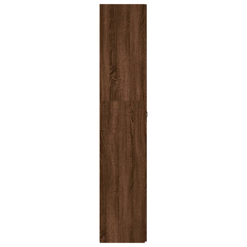 barna tölgyszínű szerelt fa cipősszekrény 80 x 35,5 x 180 cm