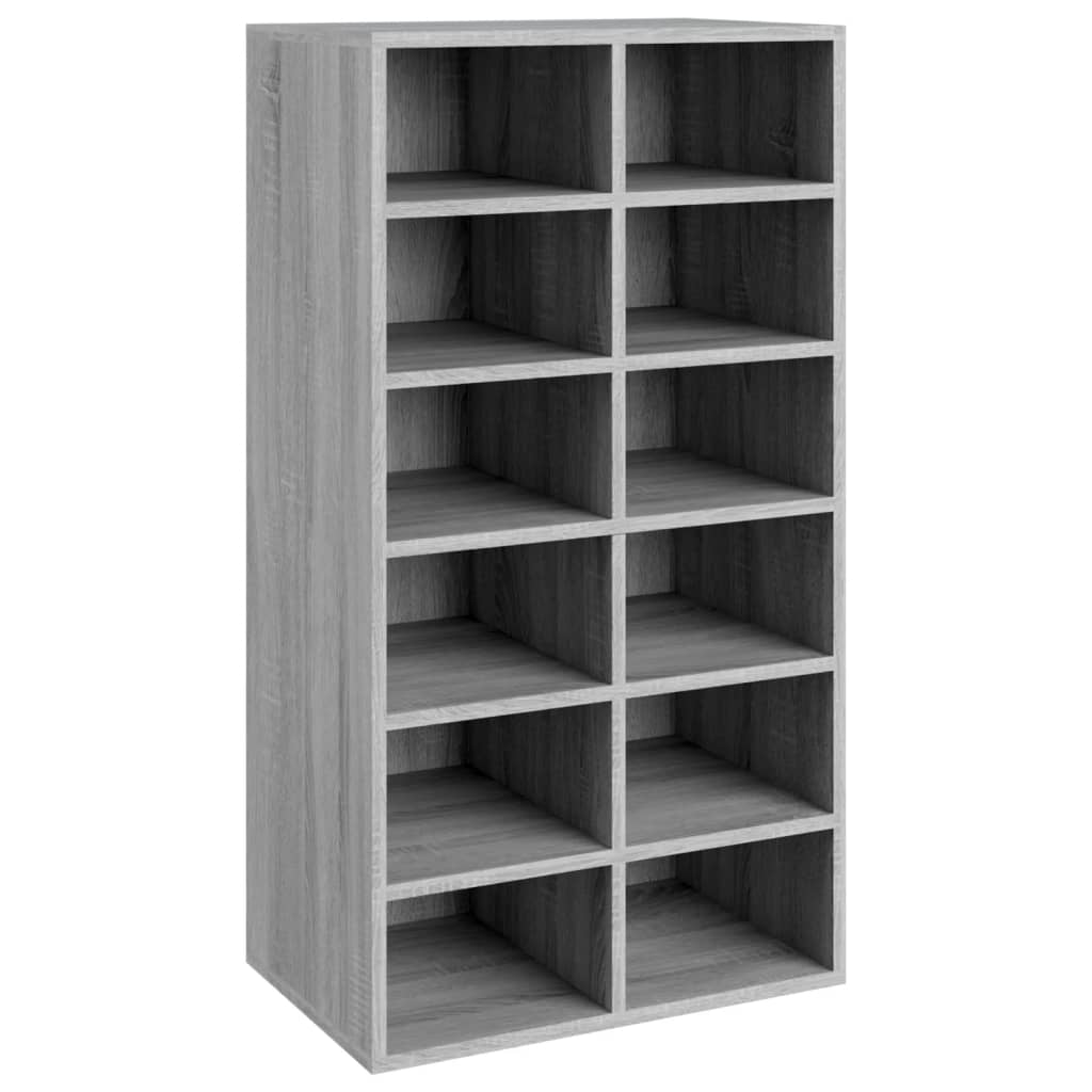szürke sonoma színű szerelt fa cipőtartó 54 x 34 x 100,5 cm