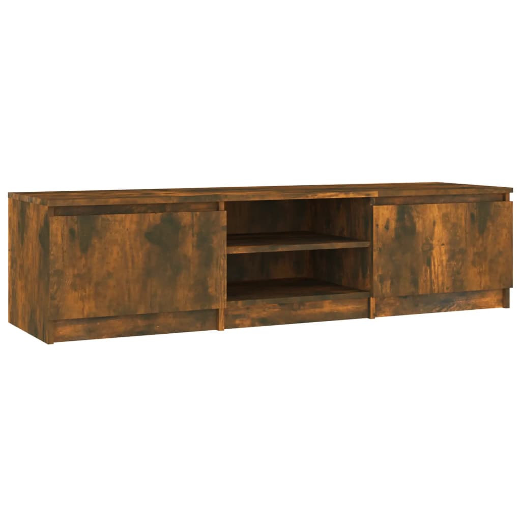 füstös tölgy színű szerelt fa TV-szekrény 140 x 40 x 35,5 cm